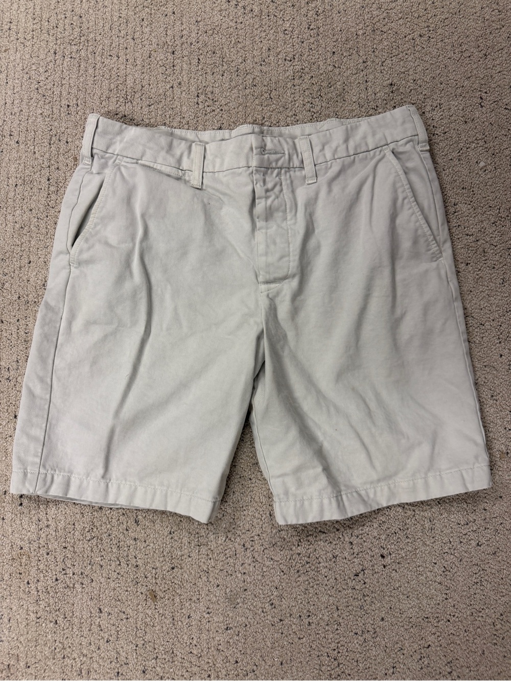 Outerknown Light Gray Flat Front Men's Shorts Waist 33